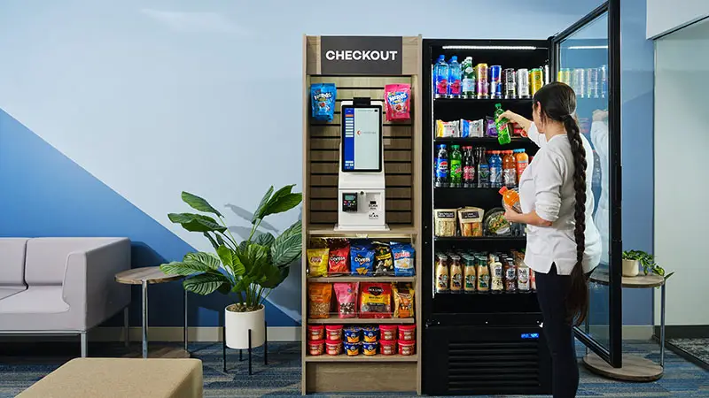 Example micro market in a commercial setting