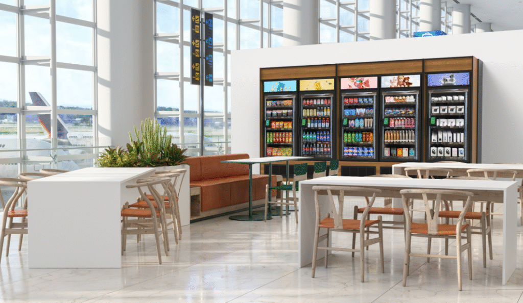 Micro market in a shared lounge